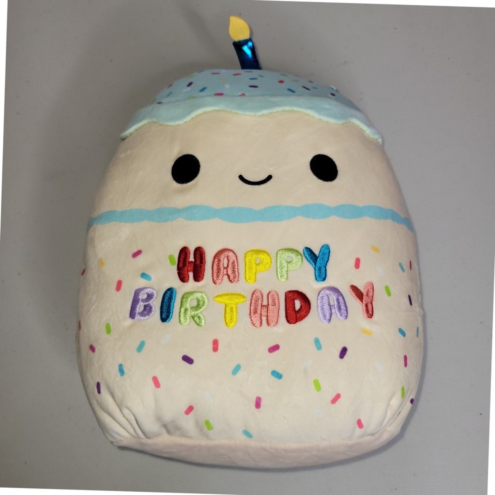 Squishmallows Happy Birthday‎ Cupcake Plush Sprinkle Candle Birthday Gift Toy
